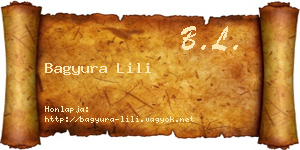 Bagyura Lili névjegykártya